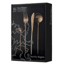 16 Piece Bronze Piper Stainless Steel Cutlery Set